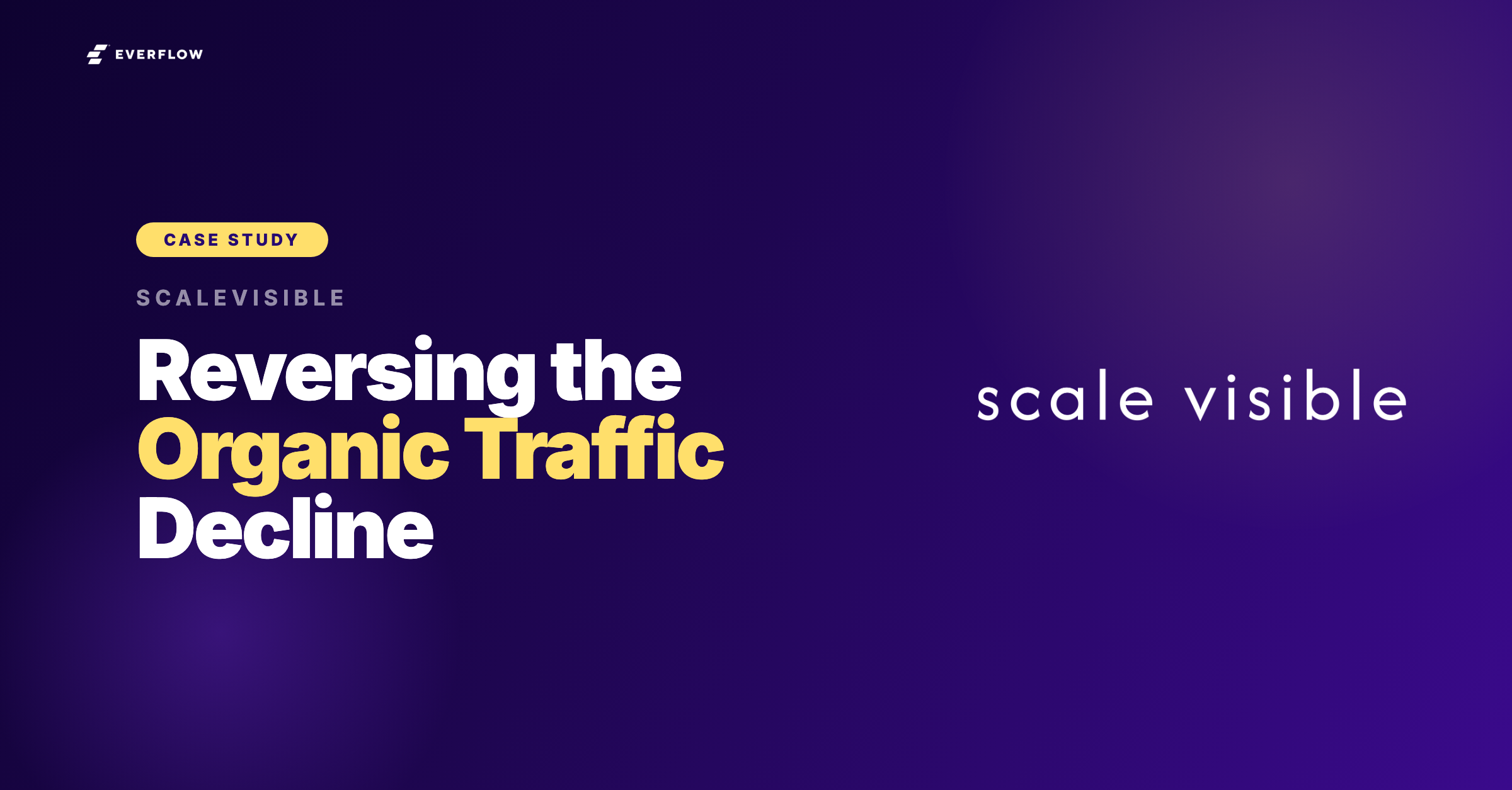 ScaleVisible case study cover — Reversing the Organic Traffic Decline