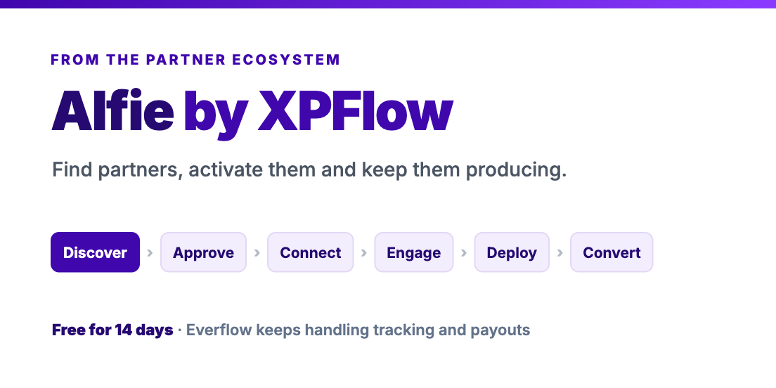 Alfie by XPFlow: find, activate and keep partners producing