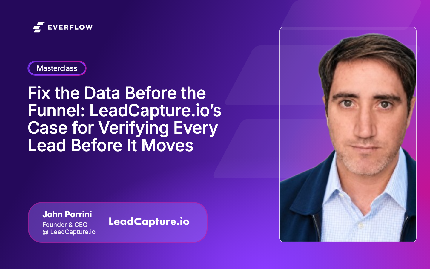Fix the Data Before the Funnel masterclass with John Porrini of LeadCapture.io