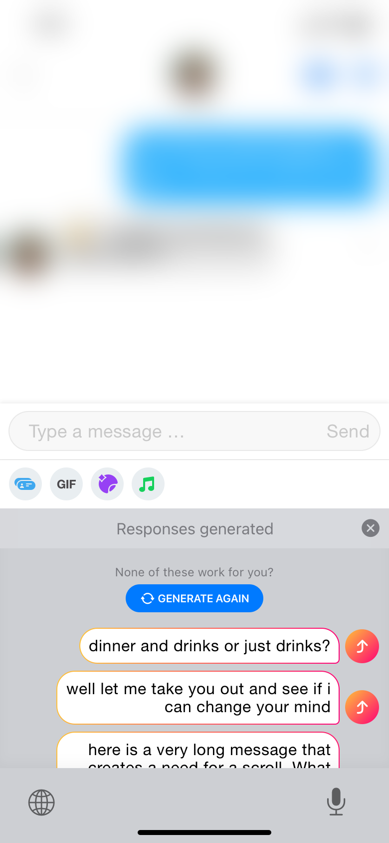 AutoRespond-generated responses being used in tinder