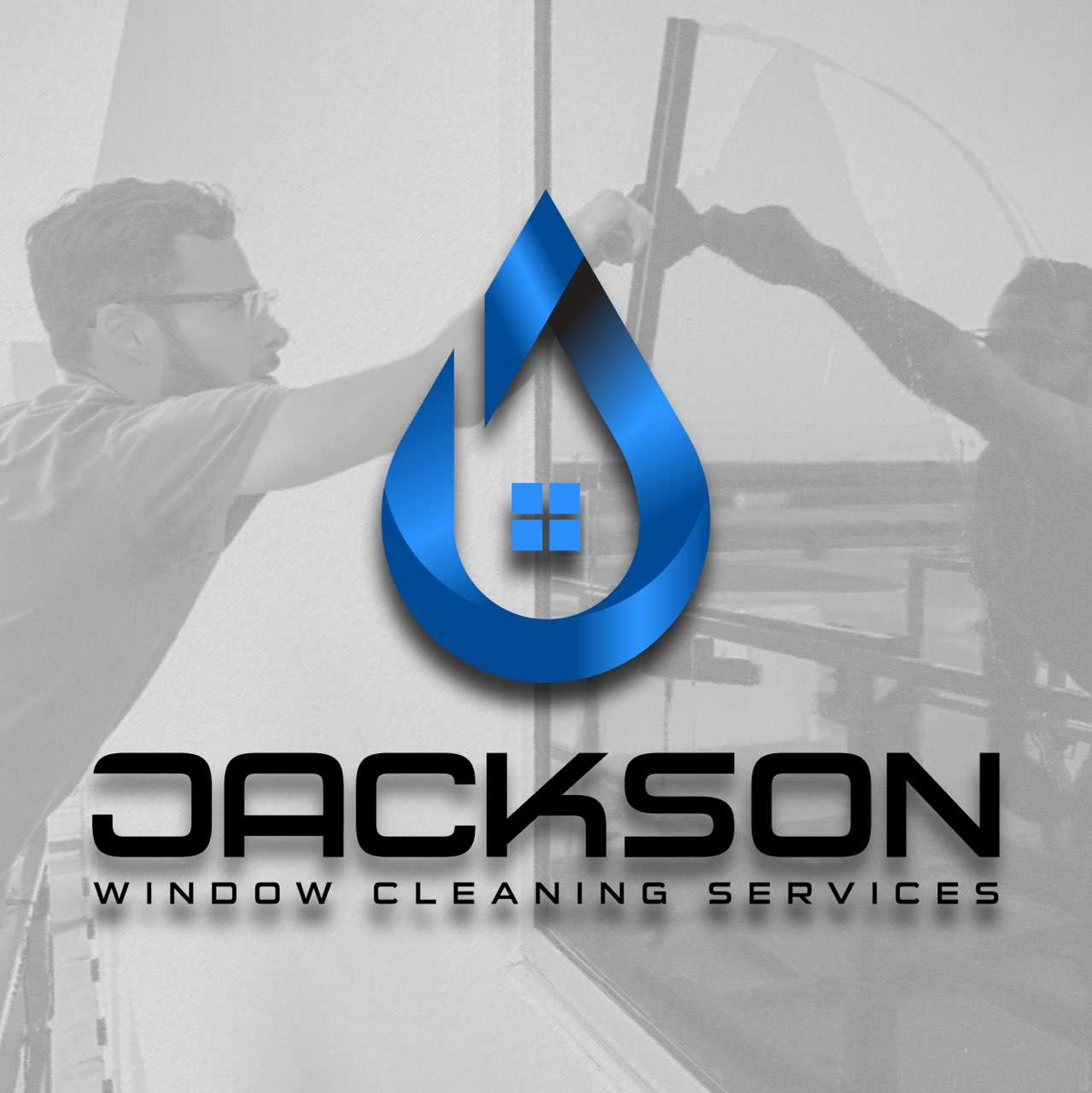 Using a squeegee to clean a window with soapy water, ensuring a streak-free shine