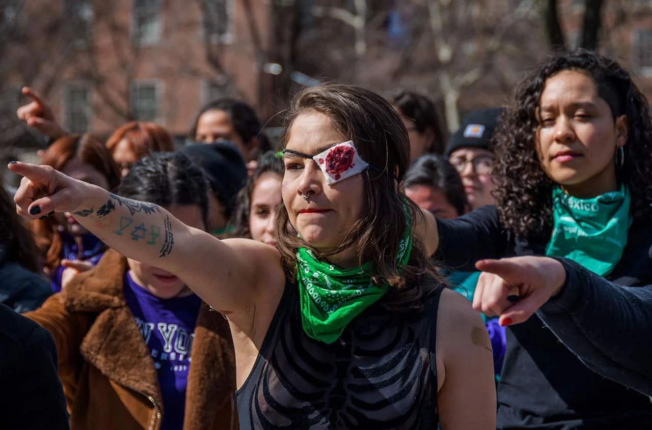 Performance de Las Tesis. 8 de marzo, 2020. Erik McGregor / Reuters.