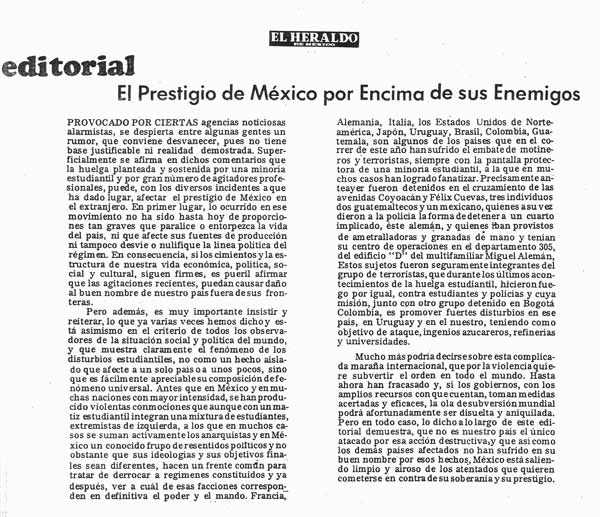 Titulares del 3 de octubre, 5