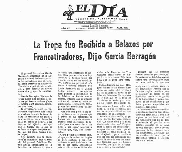 Titulares del 3 de octubre, 4