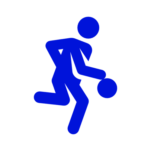 cartoon basketball player running with ball