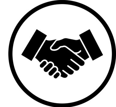 This is a shake hand icon