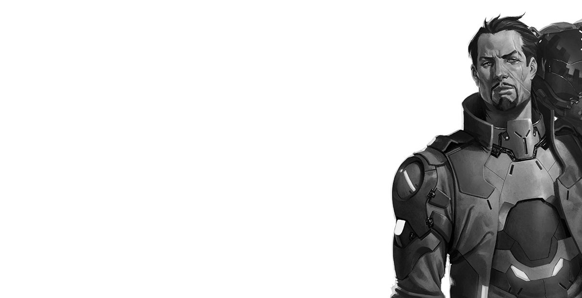 black and white image of a tough man