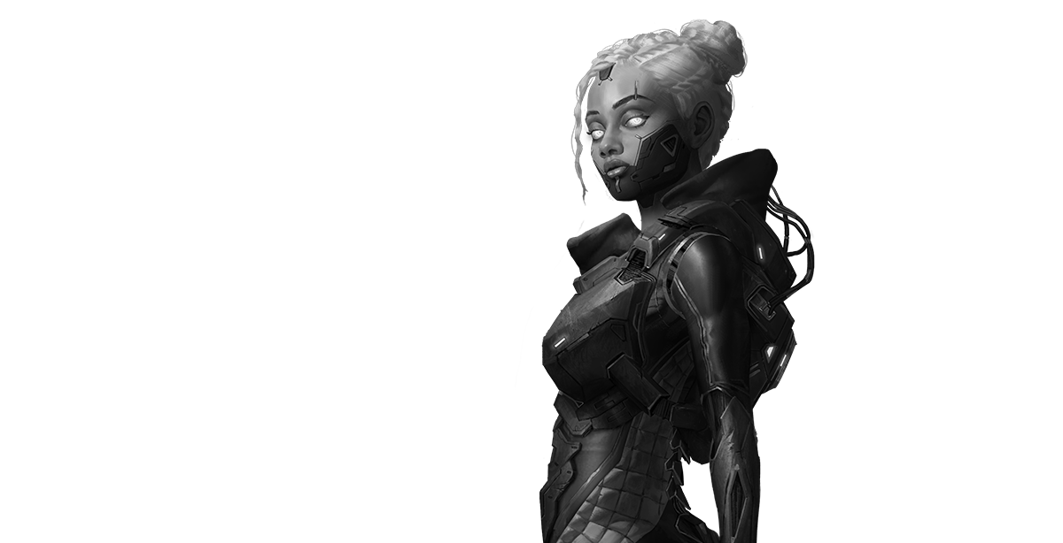 b/w image of a powerful woman