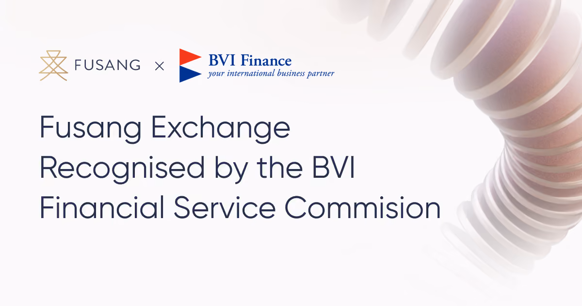Fusang Exchange Recognised by the BVI FSC