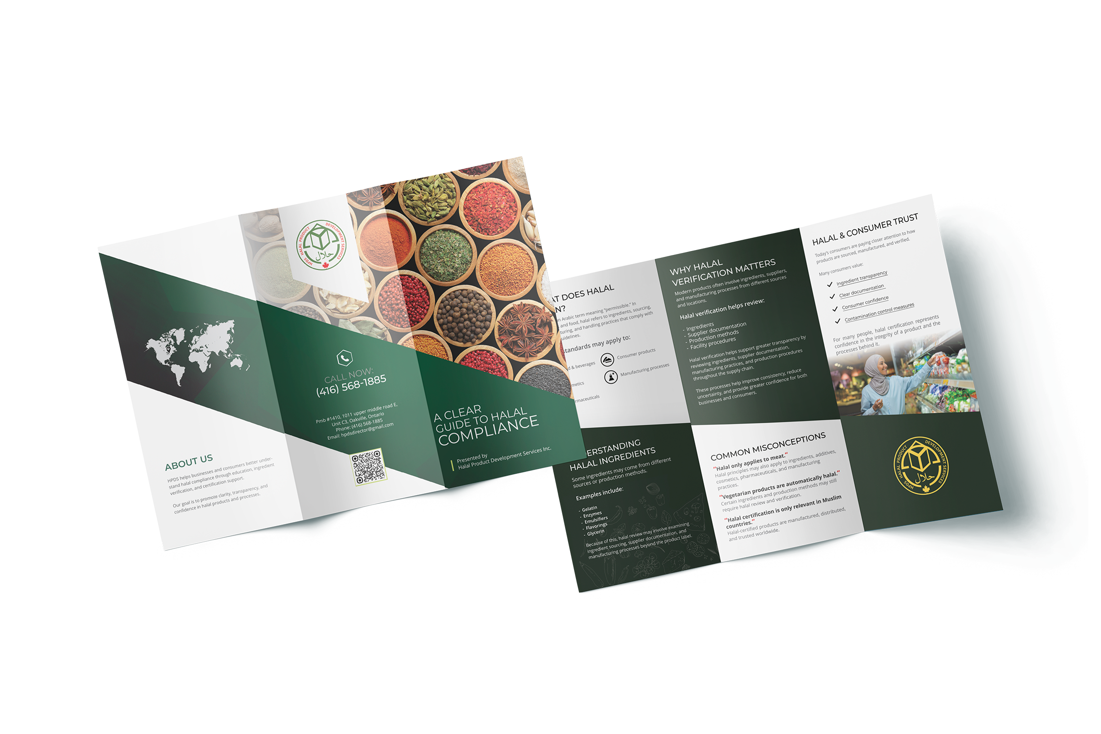 HPDS tri-fold brochure open