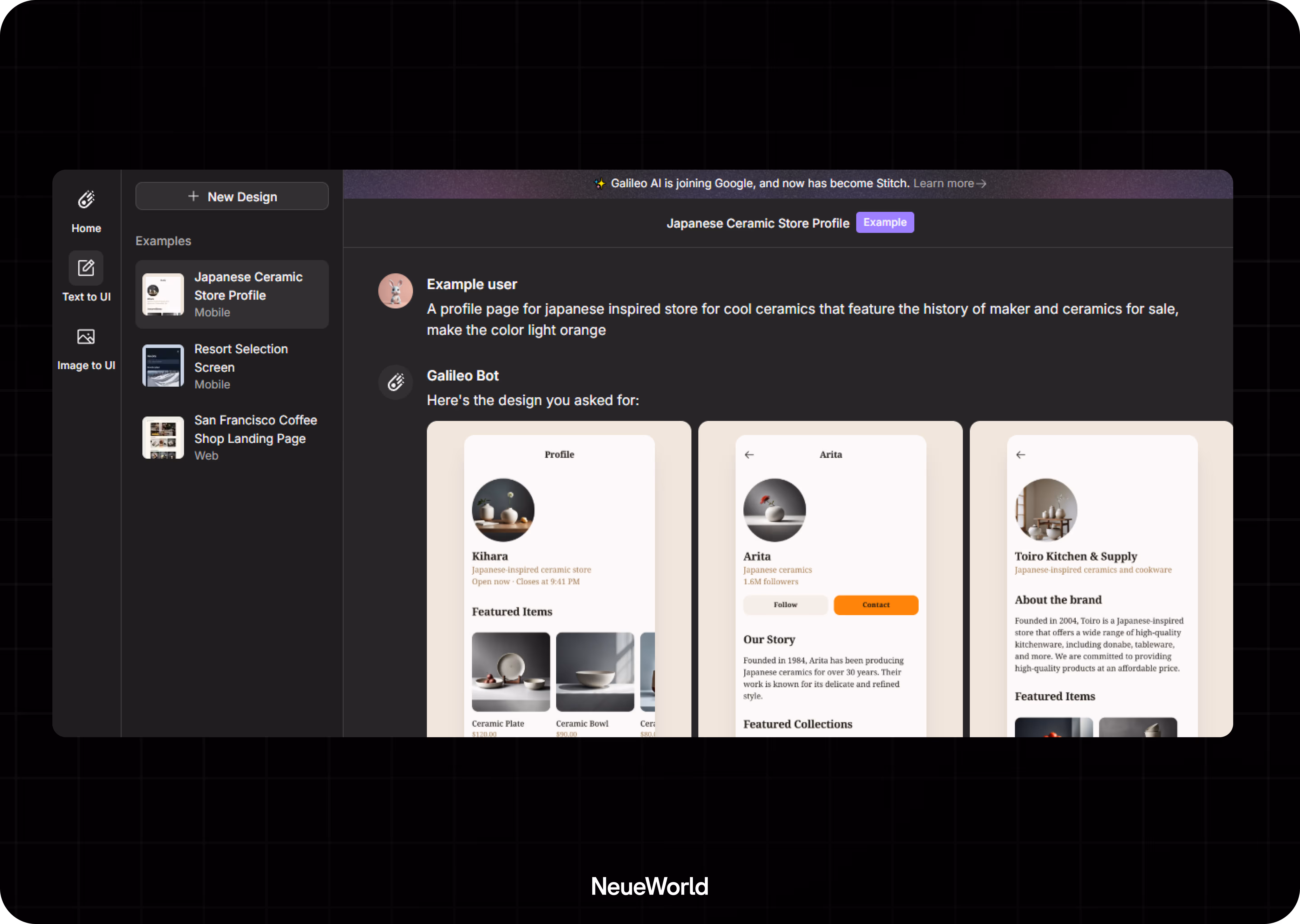 galileo ai dashboard
