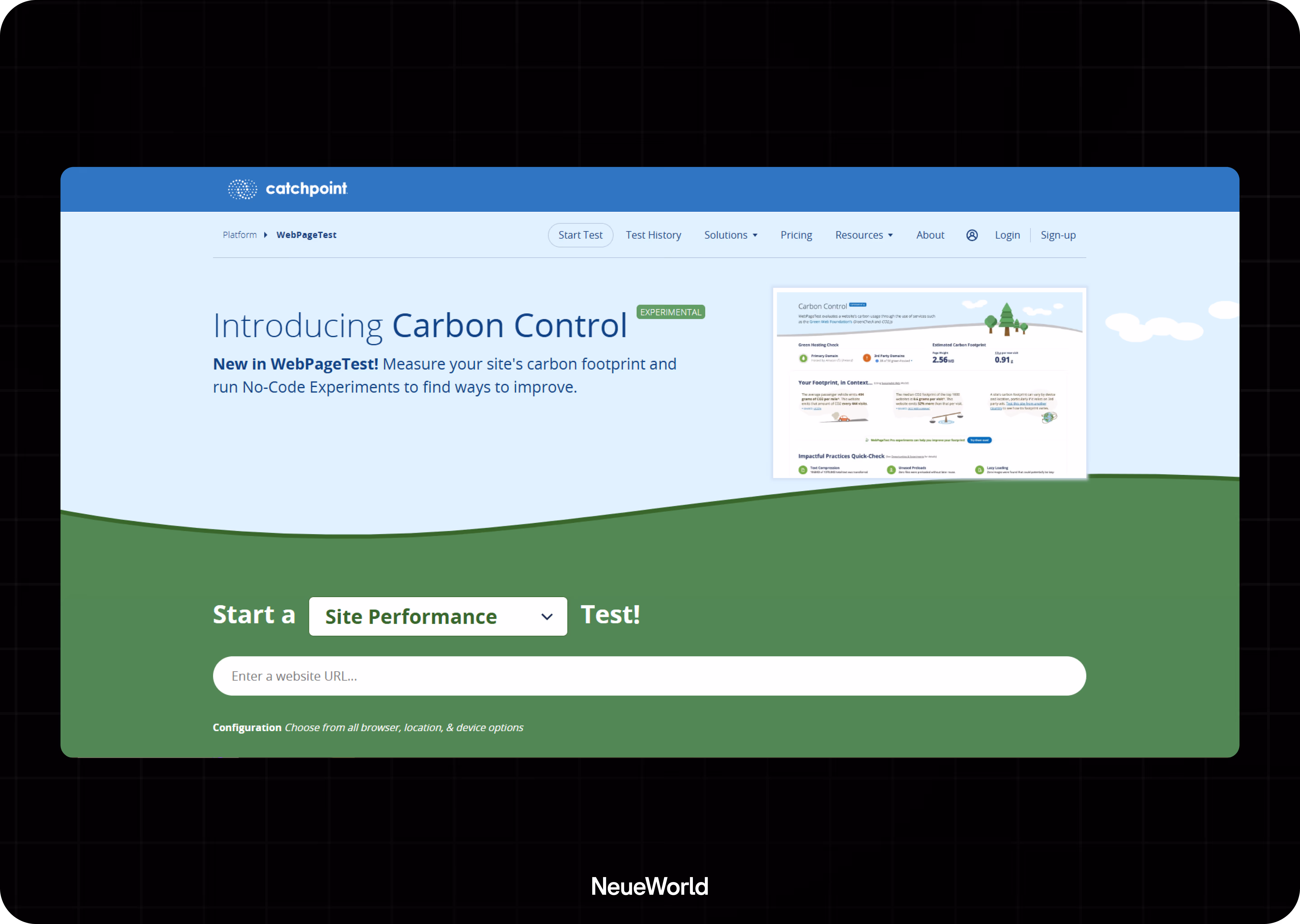 catchpoint for web page test