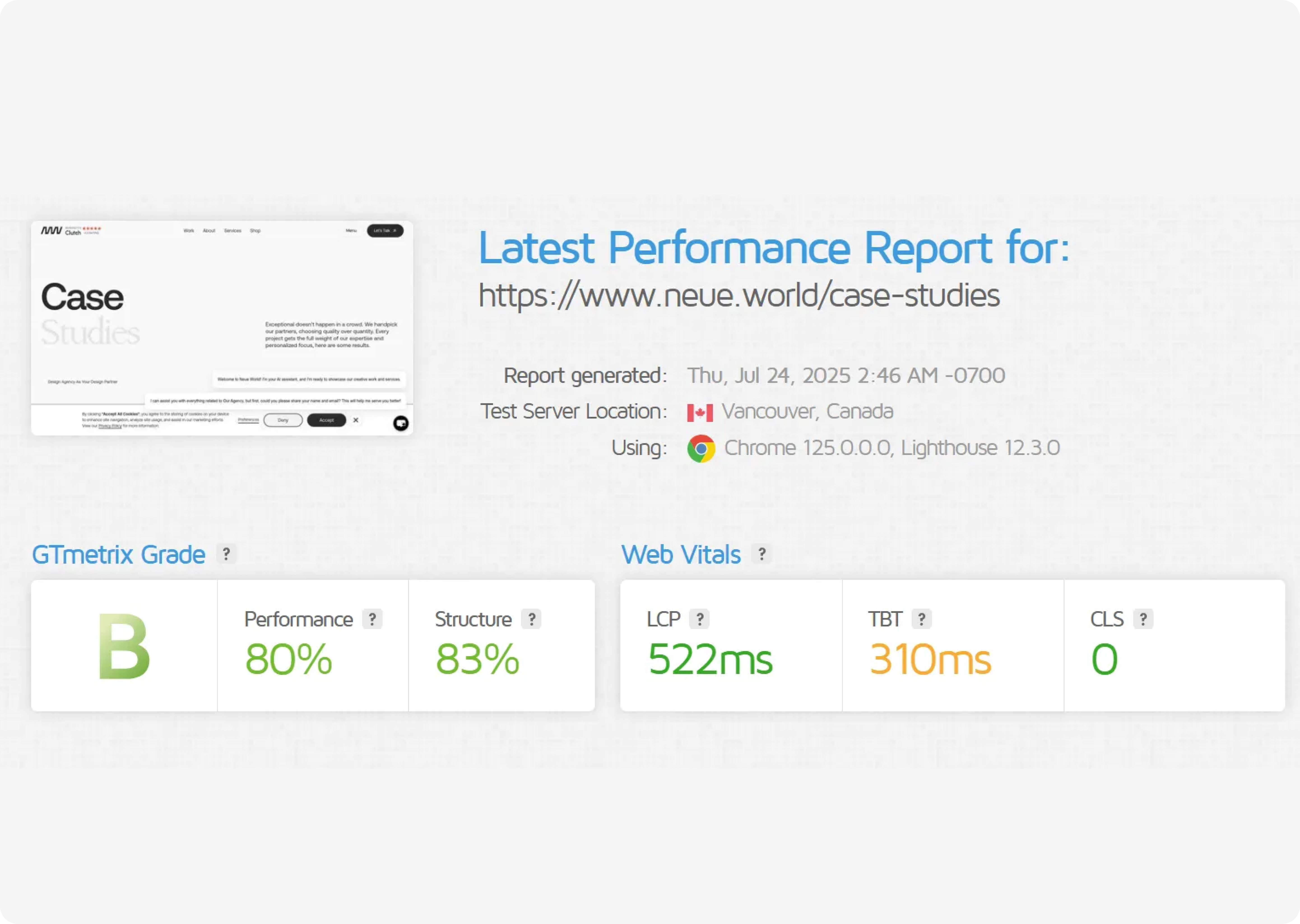 site speed core web vitals