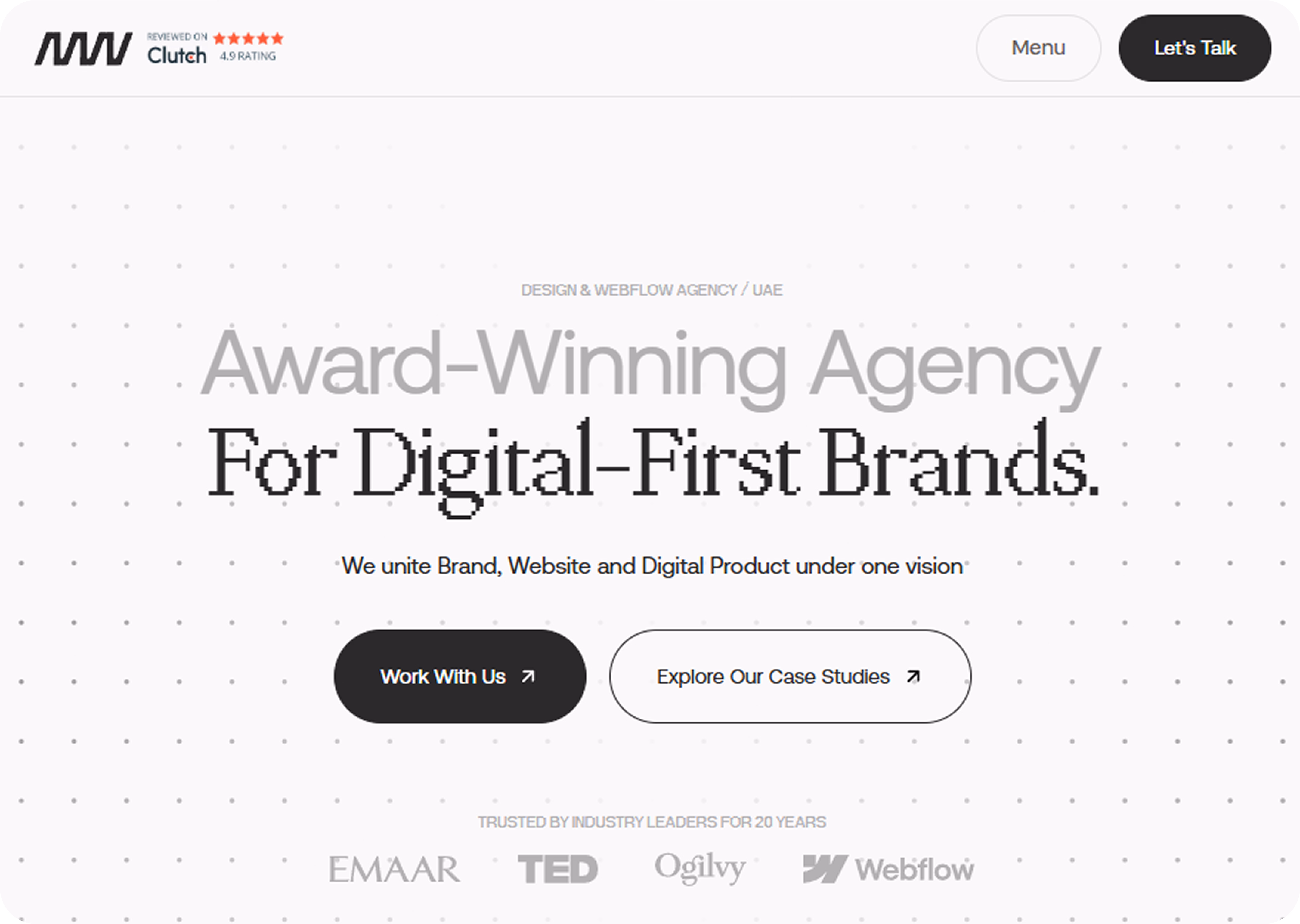 Homepage with Call to Action