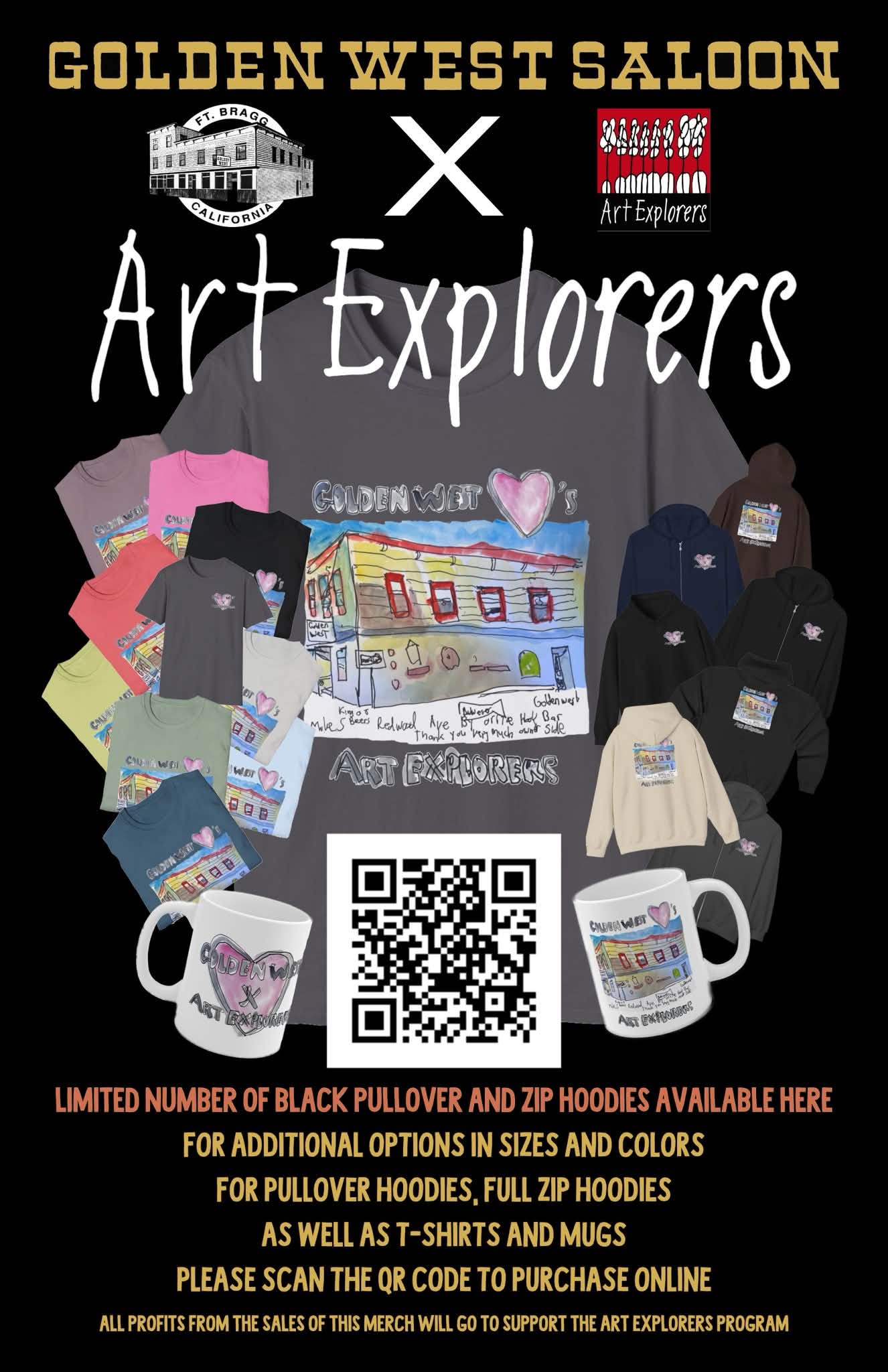 Golden West Saloon and Art Explorers Merch