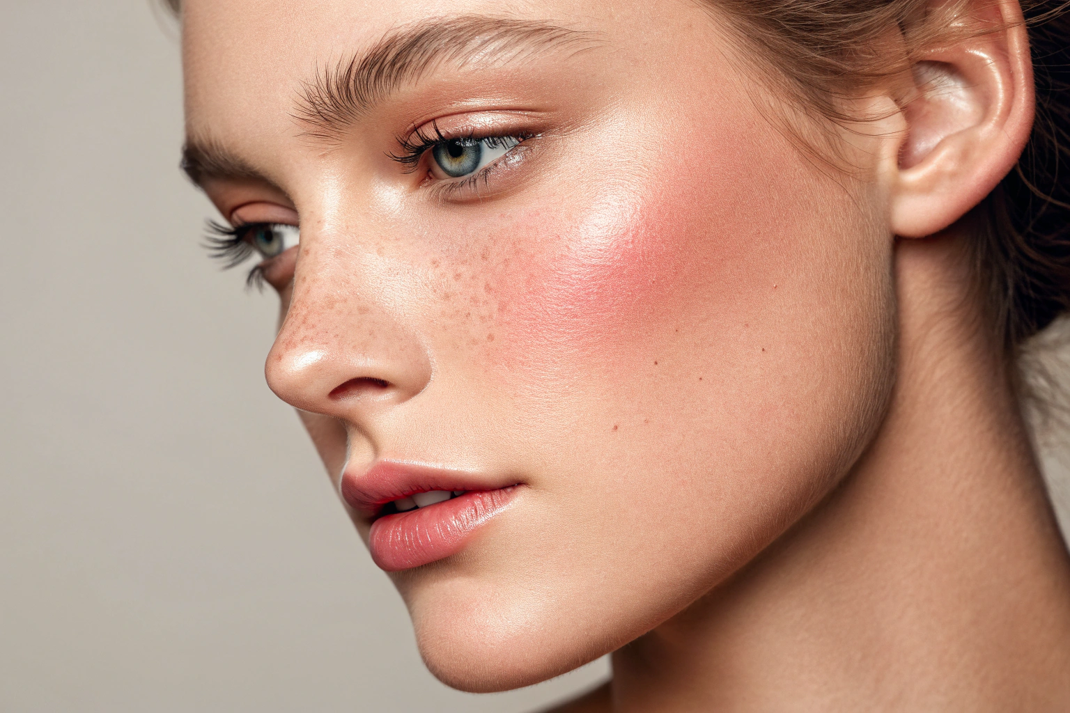 Close-up of sensitive skin signs