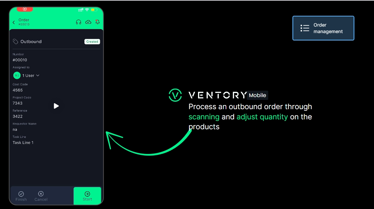 Creating & Processing Outbound Orders on mobile