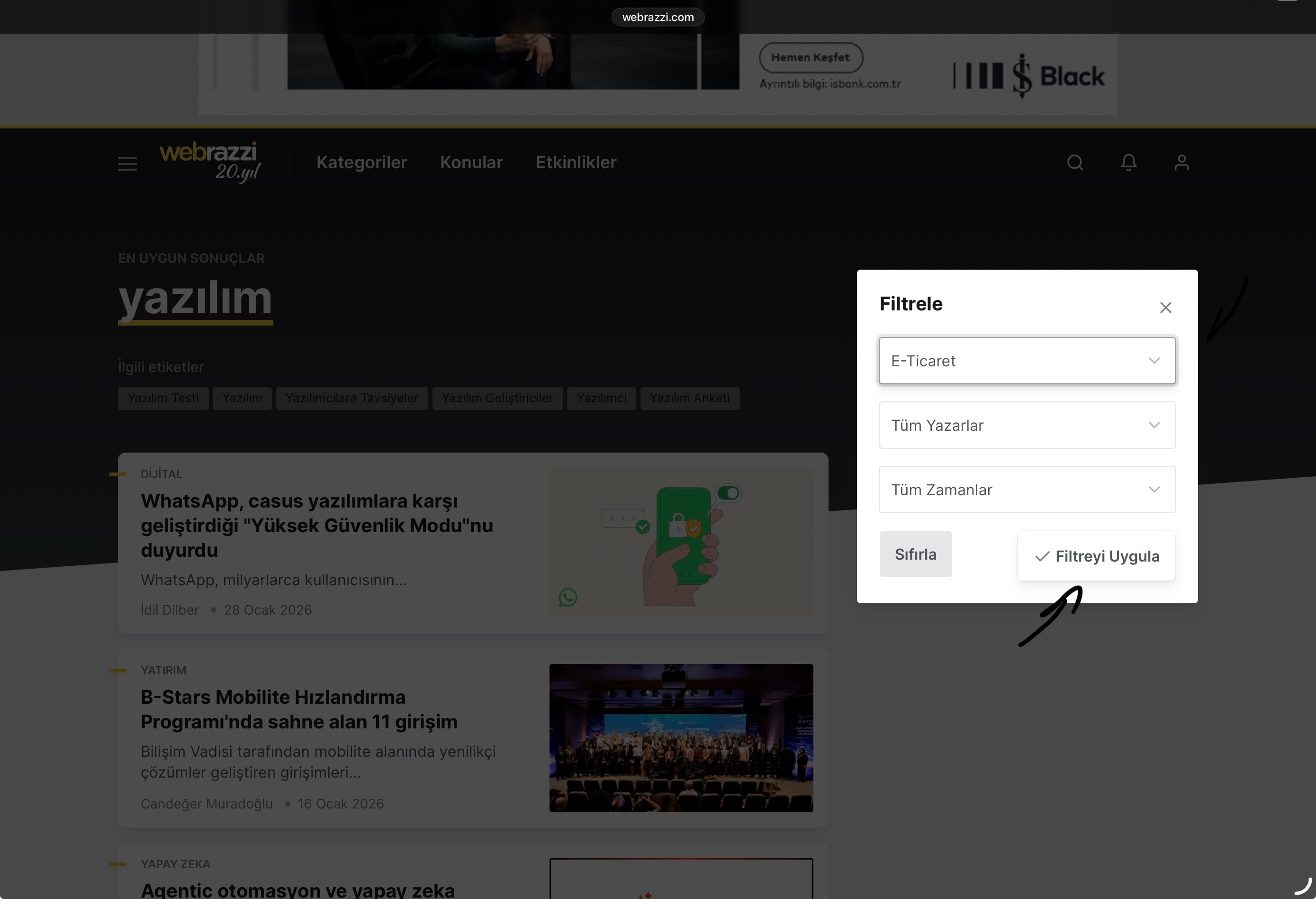 Webrazzi Detaylı Arama