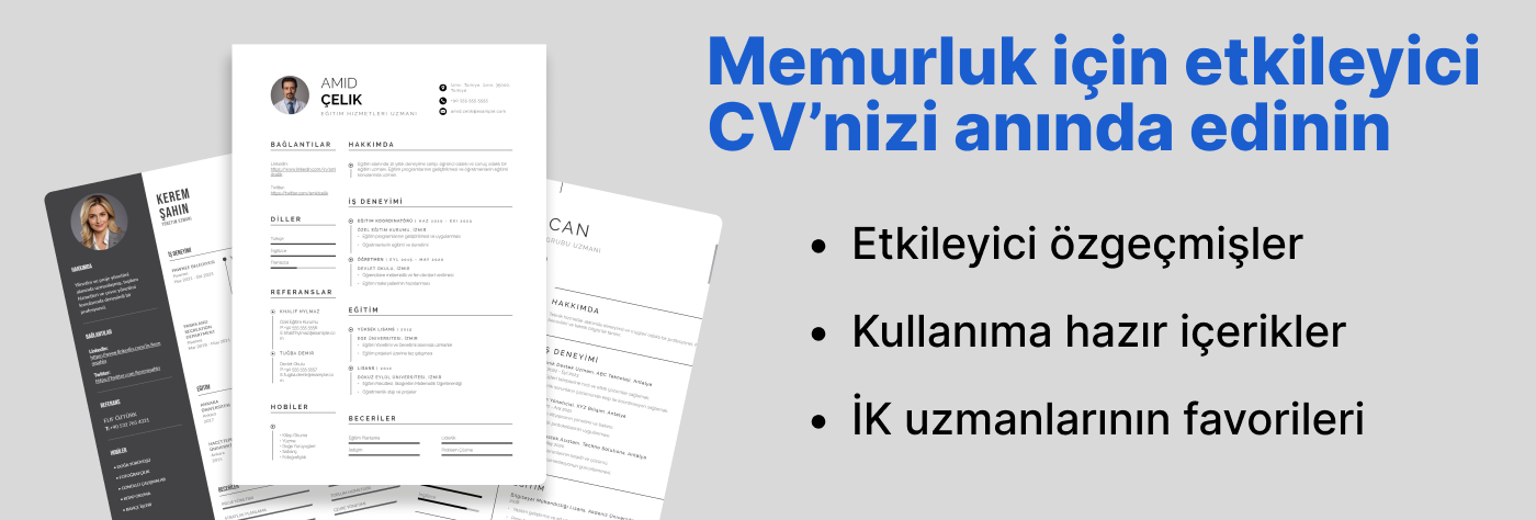 En iyi özgeçmiş Memurluk