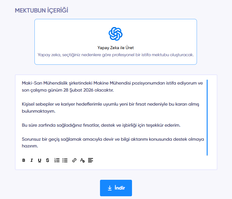 Yapay zekanın hazırladığı mektubu inceleme aşaması