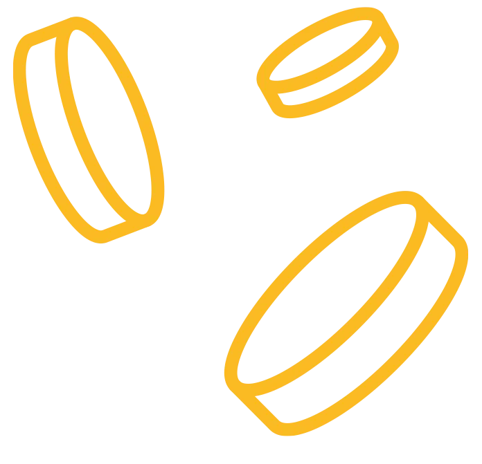 illustratie van drie muntjes