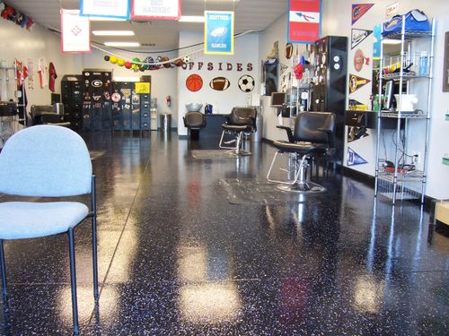 Salon Black Flake Epoxy Floor
