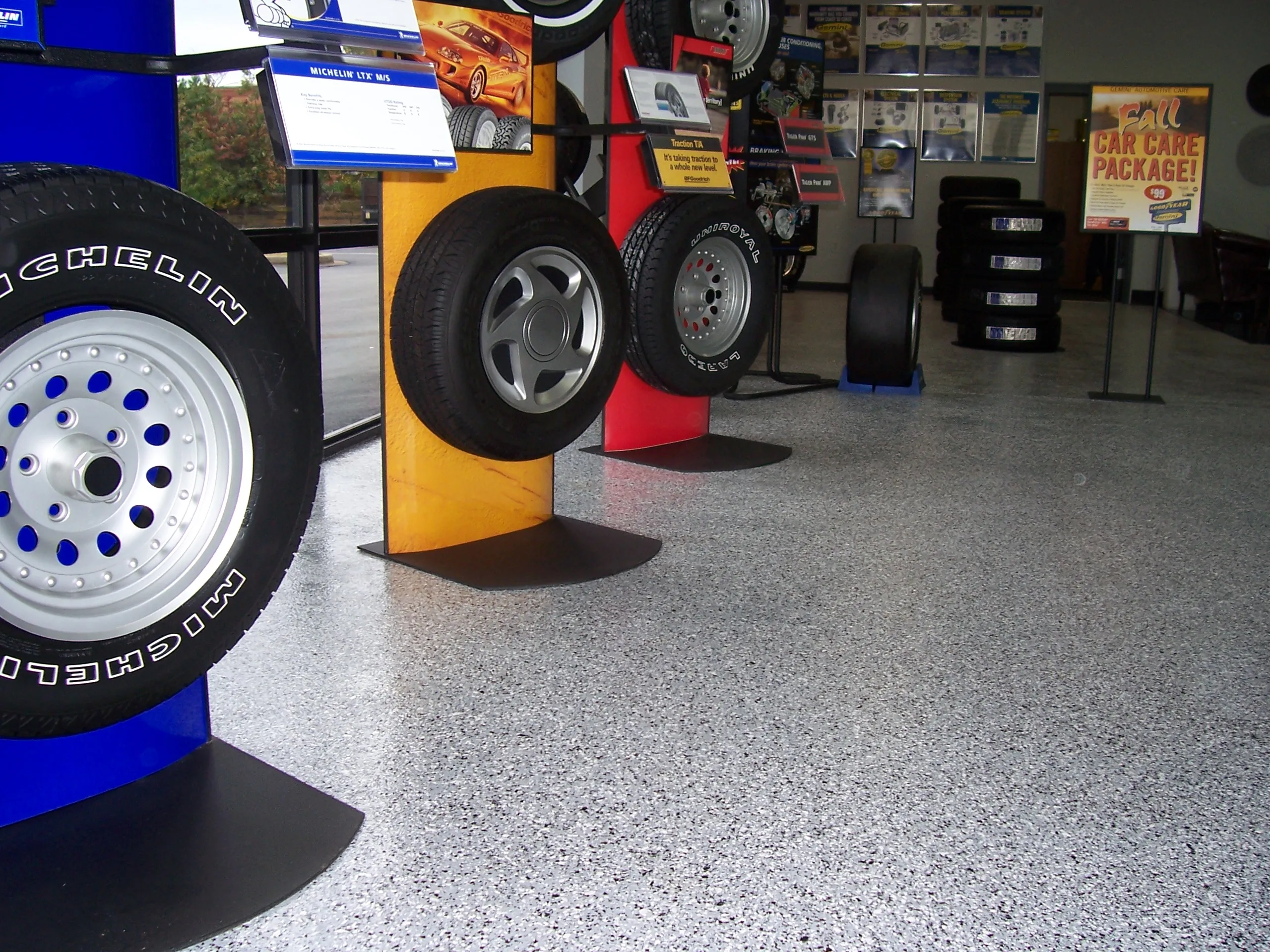 Tyre Shop Epoxy Flooring In Greenville SC
