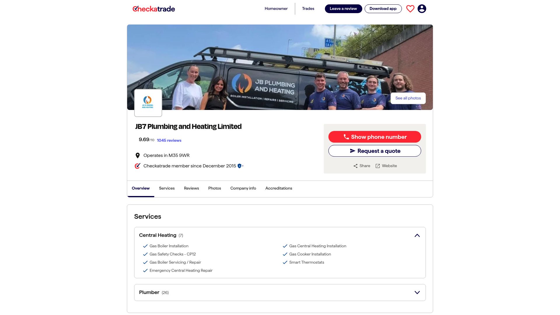 Top 10 Checkatrade Central Heating Engineer Picks 2025 - JB7 Plumbing and Heating Limited