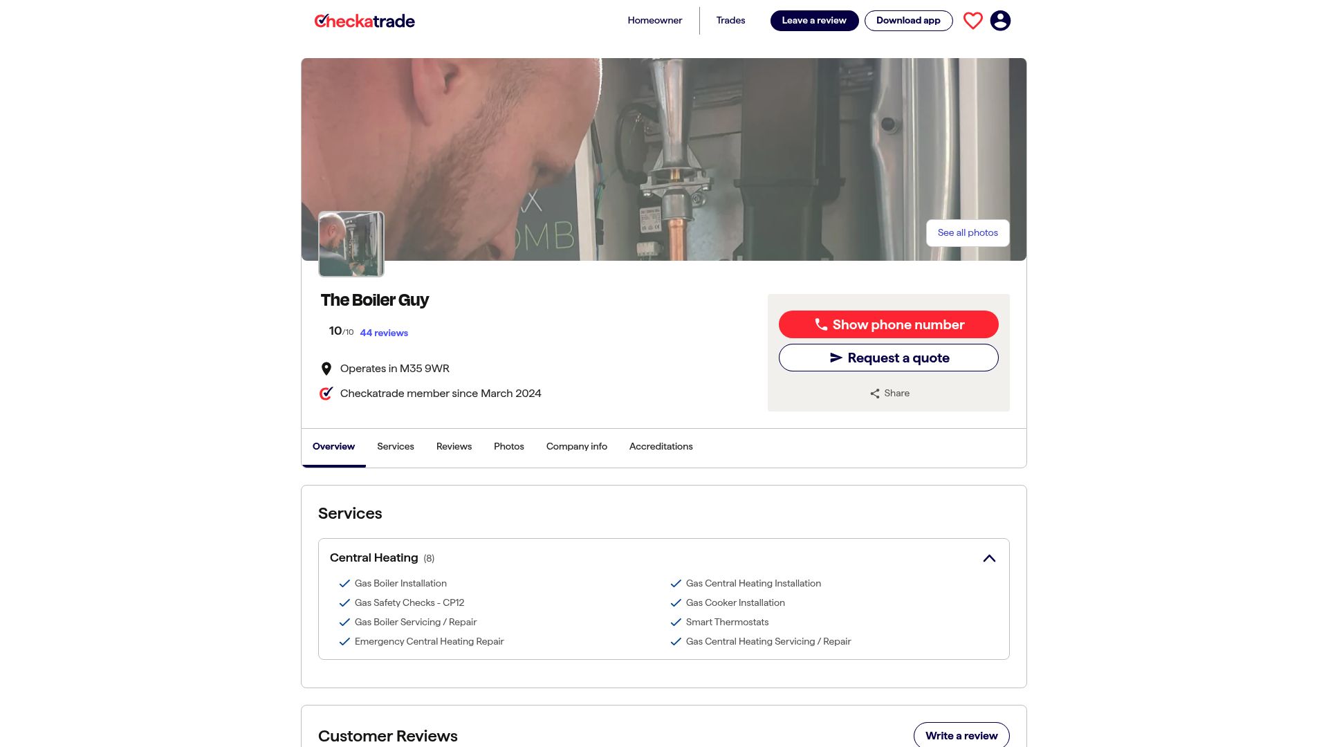 Top 10 Checkatrade Central Heating Engineer Picks 2025 - The Boiler Guy
