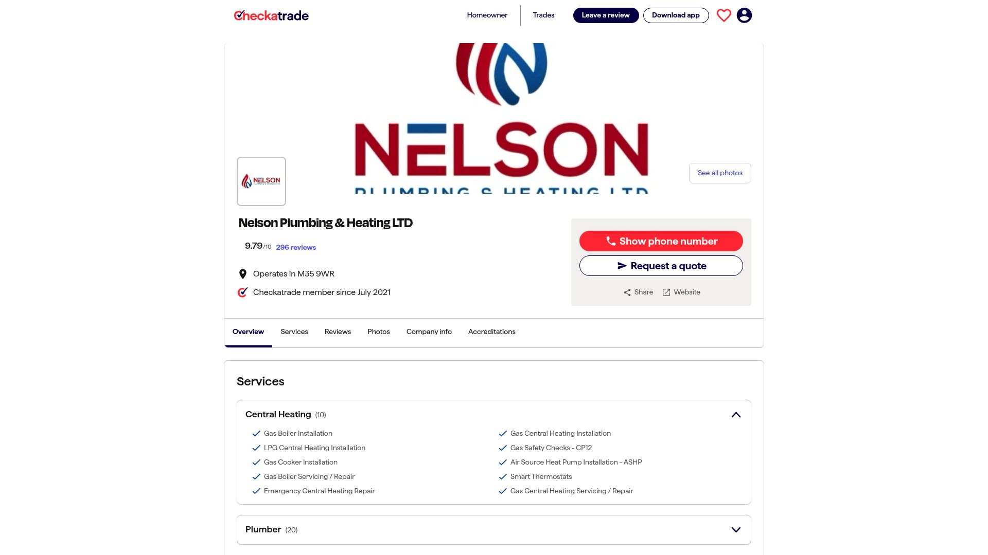 Top 10 Checkatrade Central Heating Engineer Picks 2025 - Nelson Plumbing & Heating LTD