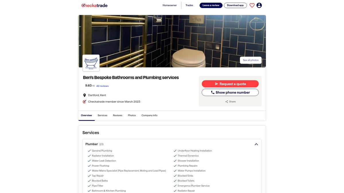 Top 8 Plumbers Faversham Homeowners Recommend in 2025 - Ben's Bespoke Bathrooms and Plumbing Services