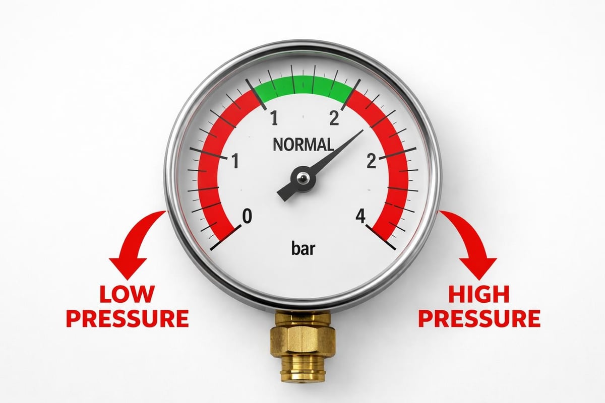Boiler pressure gauge