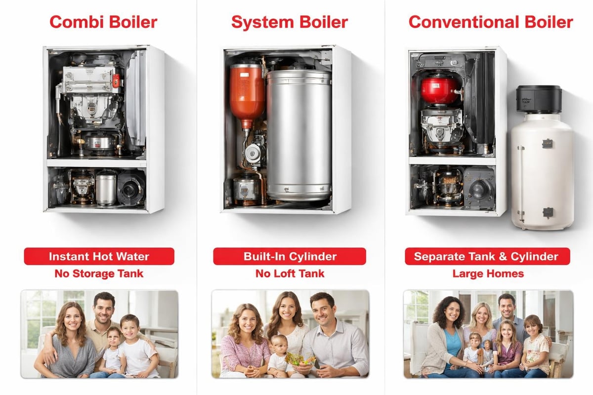 Gas boiler types comparison