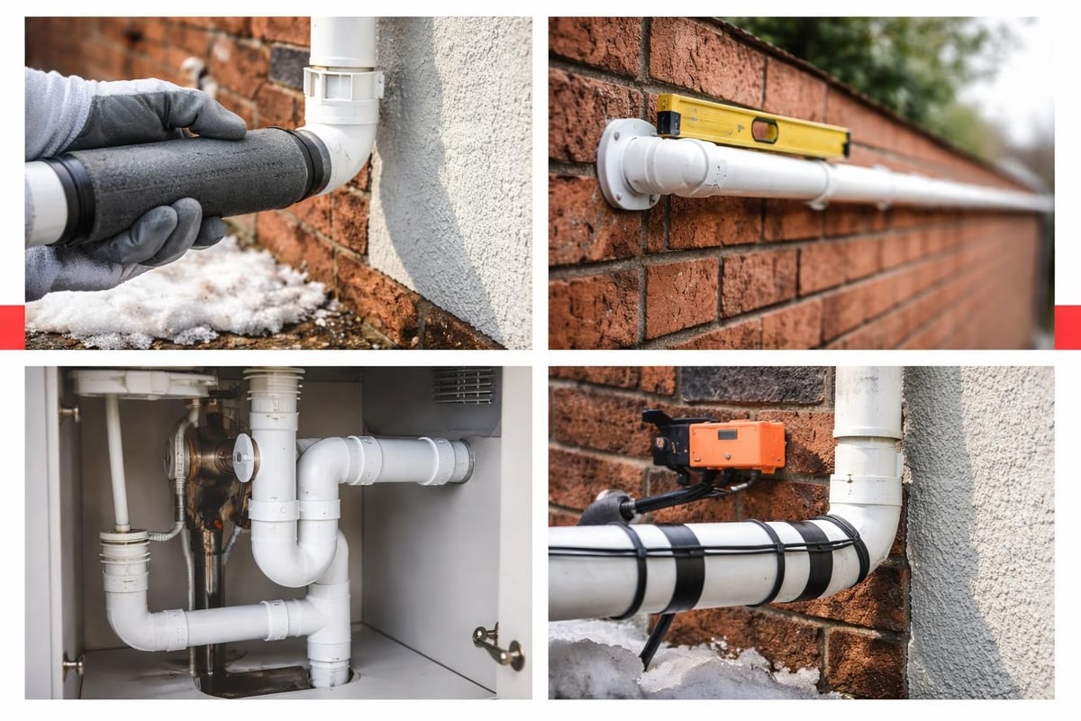 Condensate pipe freezing prevention