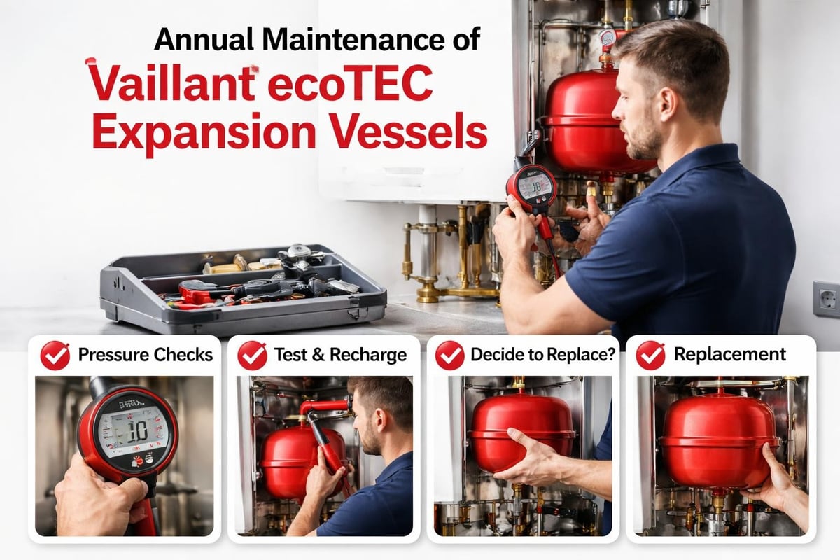 Expansion vessel maintenance workflow