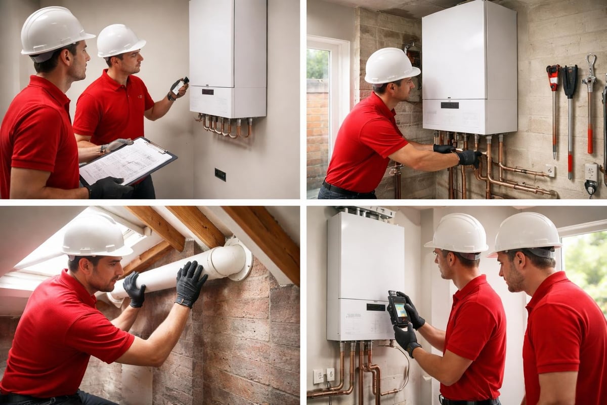 Vaillant boiler installation steps