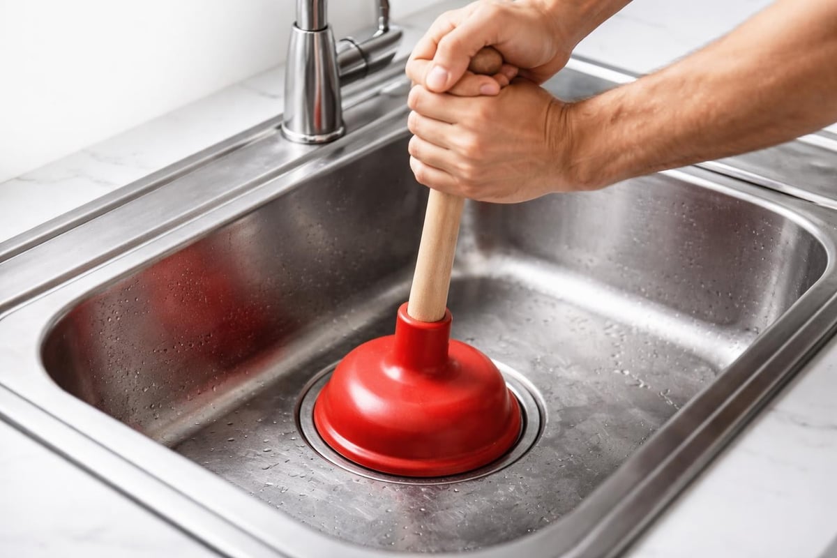 Plunger technique for sinks