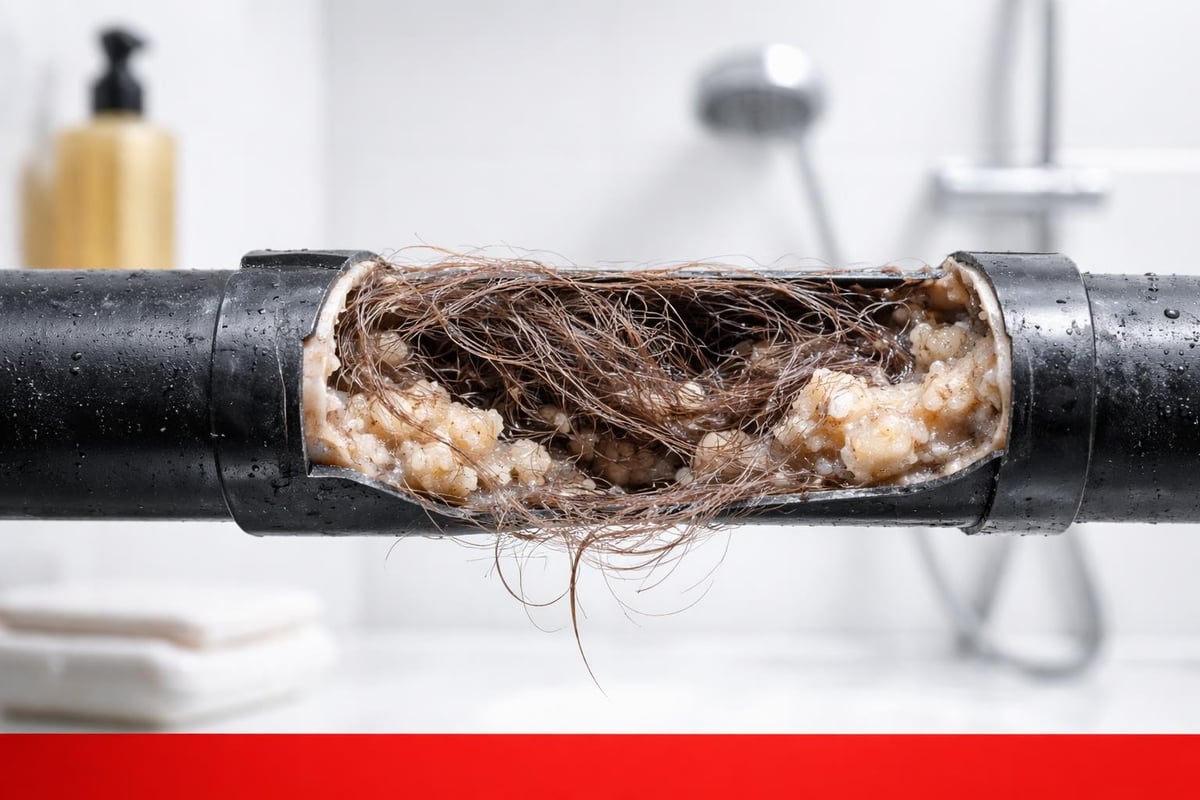 Hair and soap accumulation process