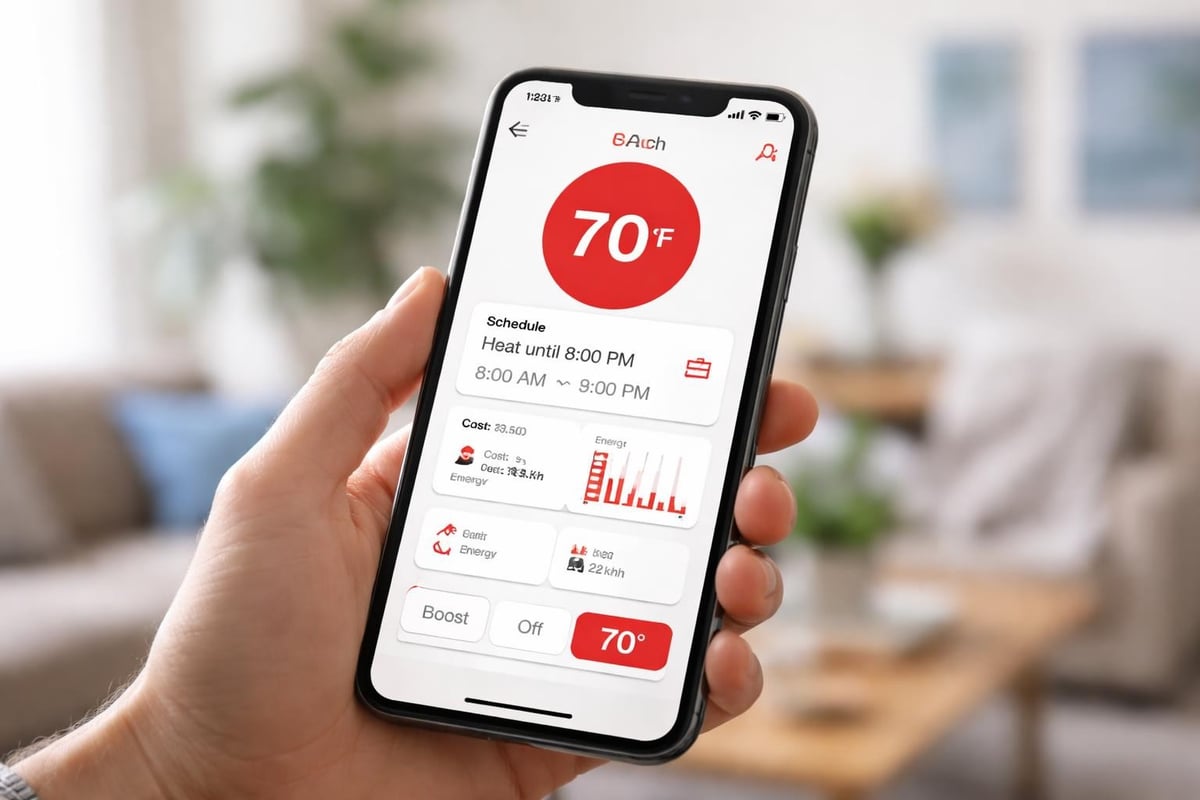 Hive thermostat app interface