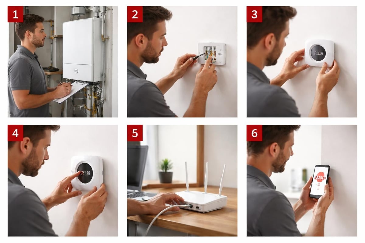Smart heating control installation workflow