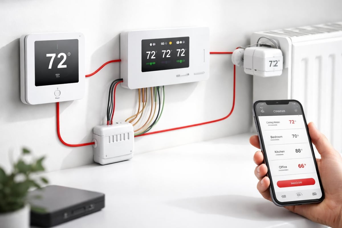 Smart heating control system components