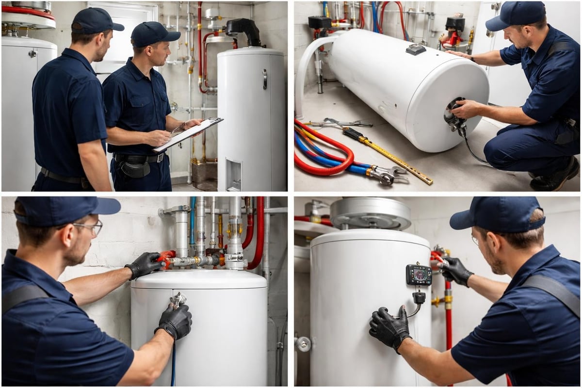 Water heater installation process