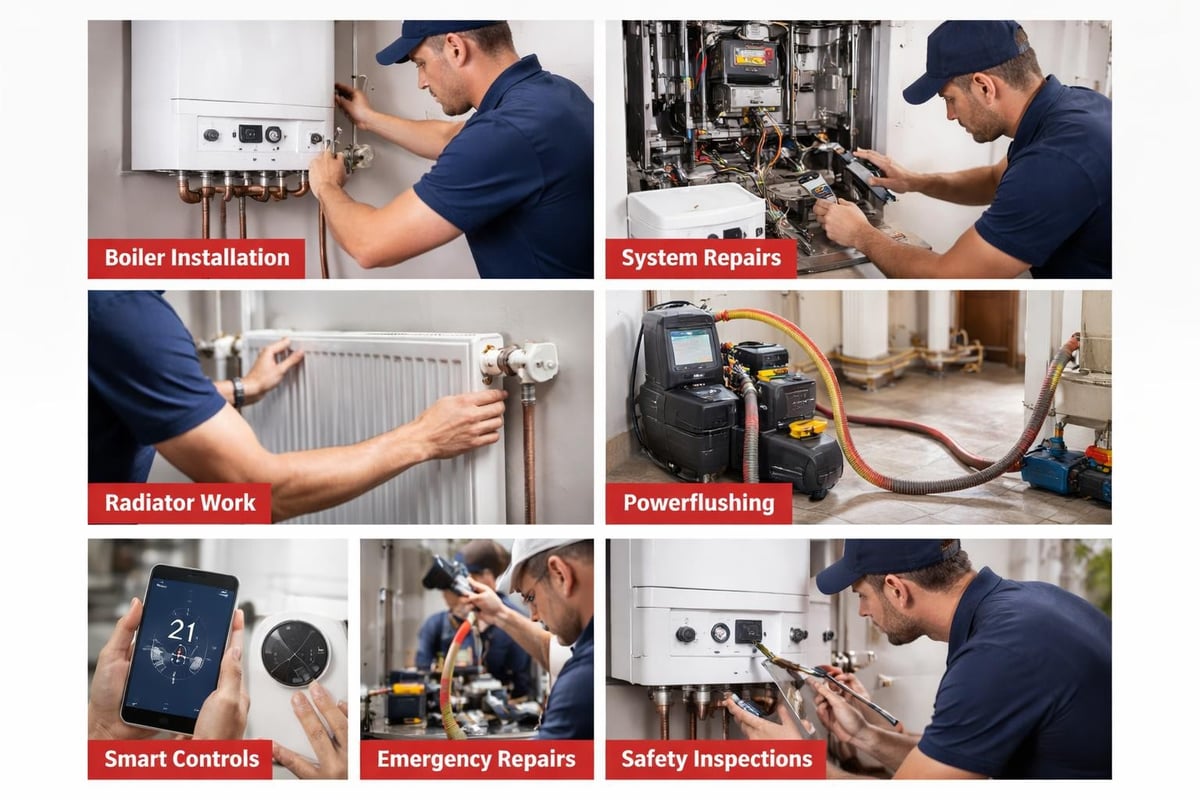 Central heating services breakdown
