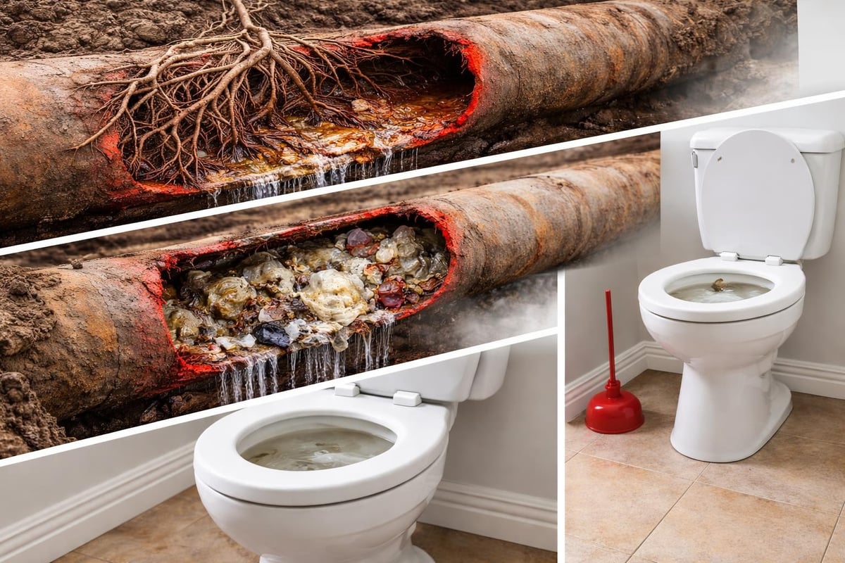 Main sewer line blockage causes