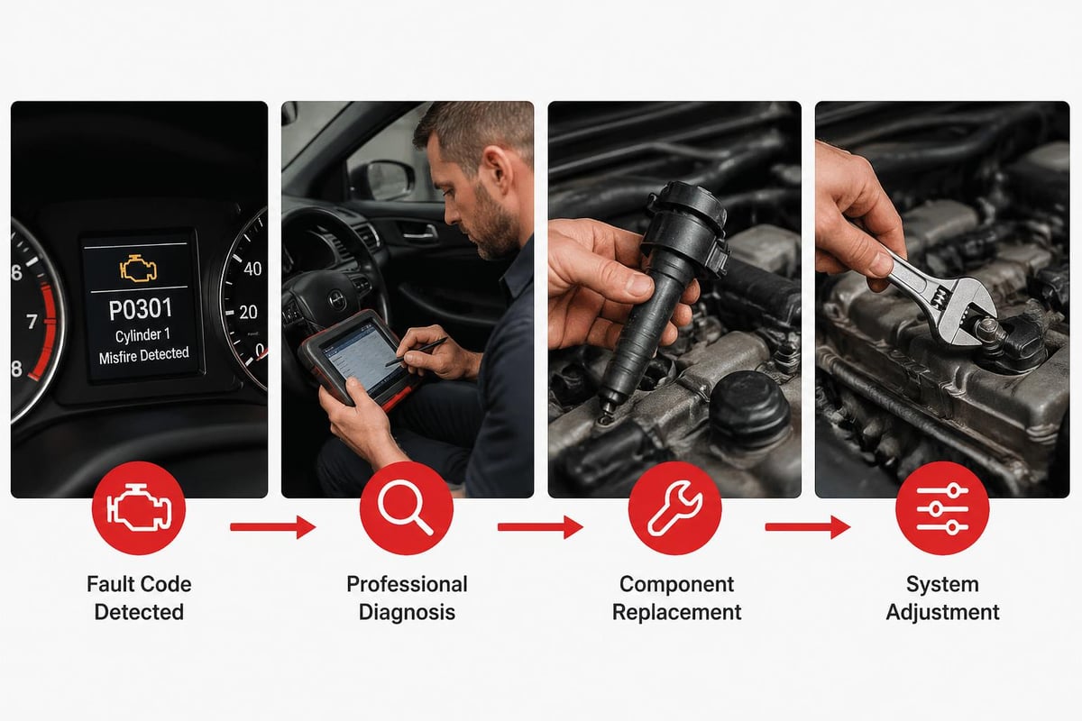 Diagnostic process for fault codes