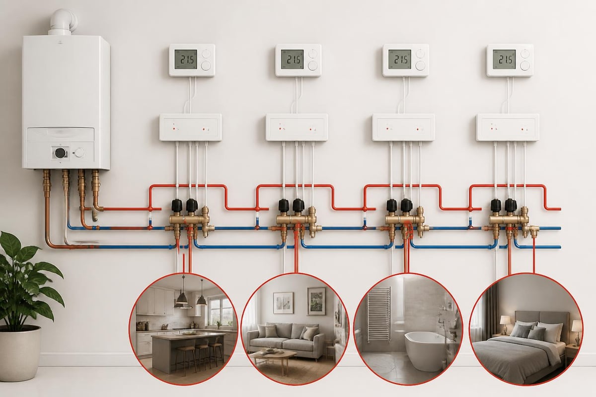 Multi-zone heating layout