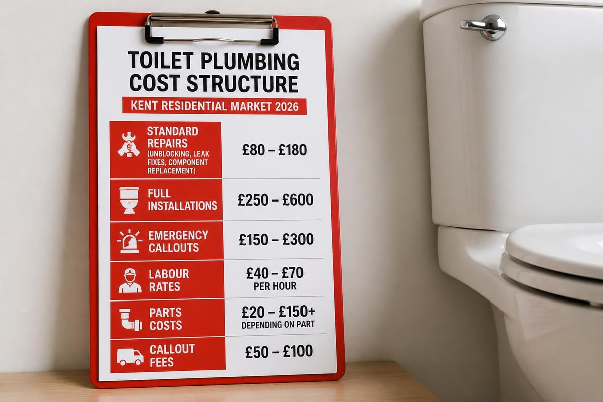 Toilet plumbing cost breakdown