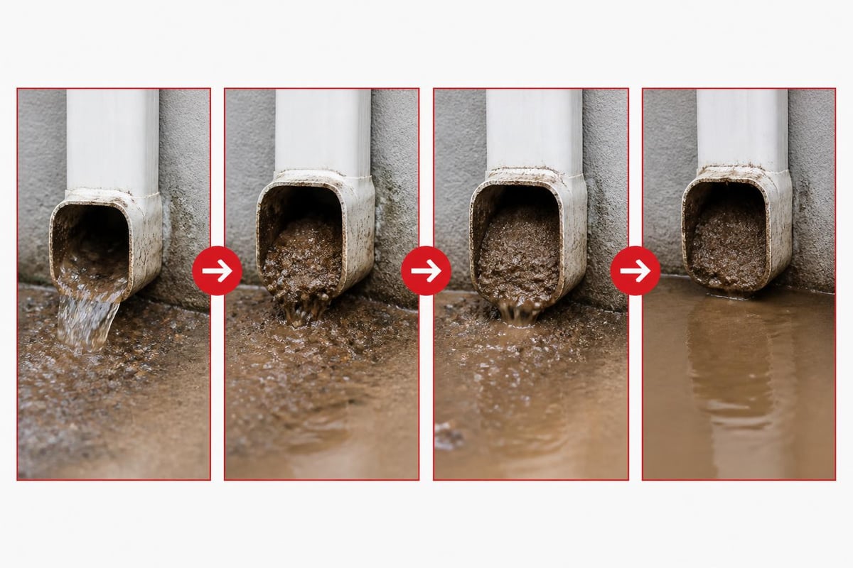 Sediment accumulation in drainage systems