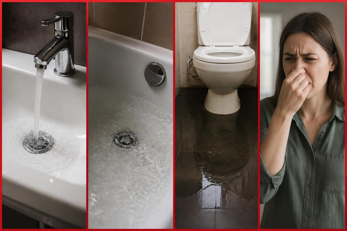 Warning signs of sewer clog
