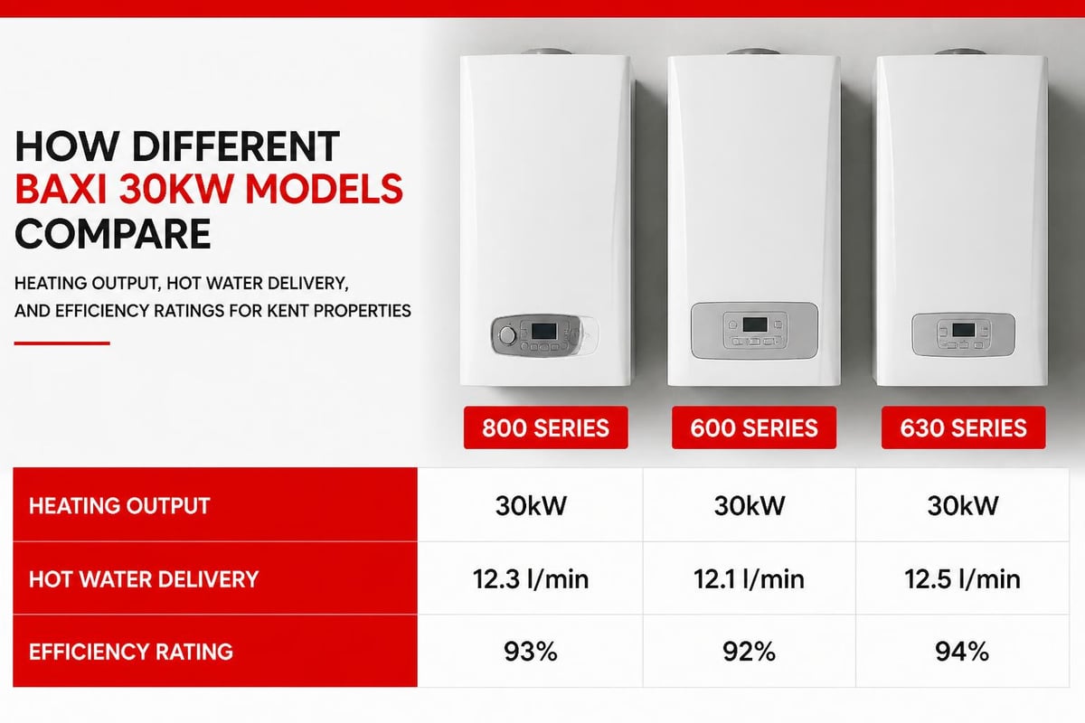 Baxi boiler specifications comparison